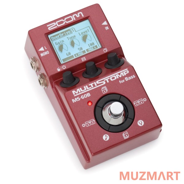 Zoom MS-60B компактная мульти педаль эффектов для бас-гитары