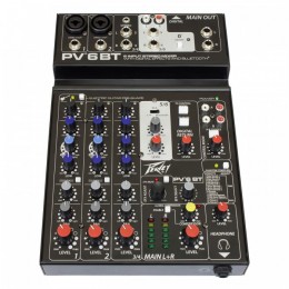 Peavey PV 6 BT 6-канальный аналоговый микшерный пульт с компрессором