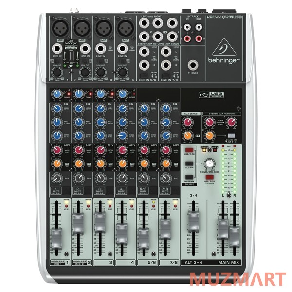 Behringer Xenyx Q1204USB Аналоговый микшер компактный