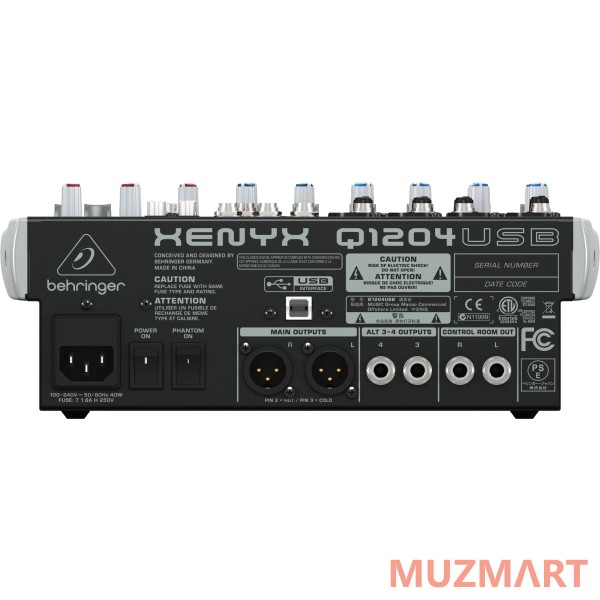 Behringer Xenyx Q1204USB Аналоговый микшер компактный