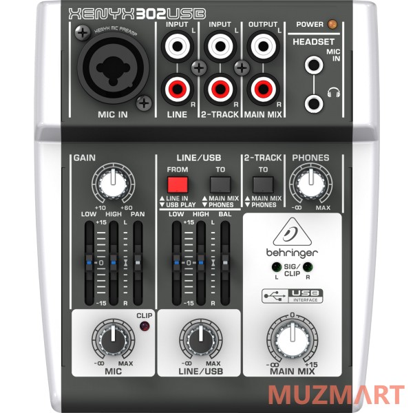 Behringer Xenyx 302USB Микшерный пульт компактный