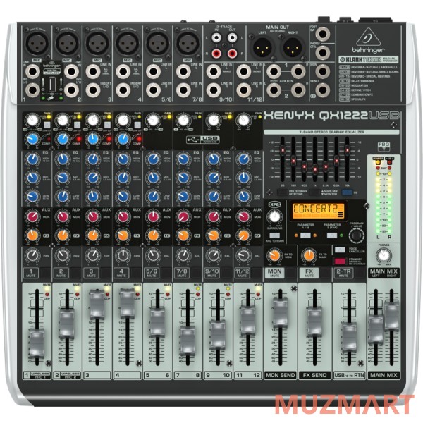 Behringer Xenyx QX1222USB Микшерный пульт с процессором эффектов