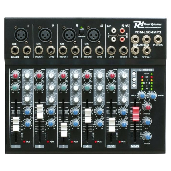 Power Dynamics PDM-L604 MP3 Микшерский пульт