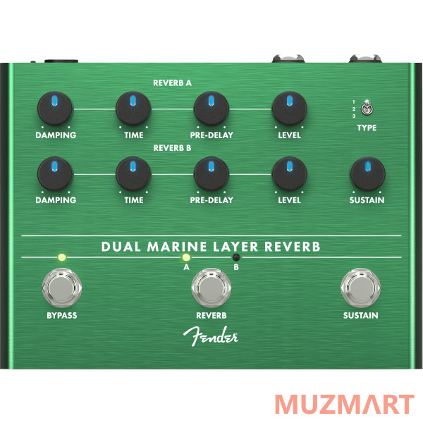 Fender DUAL MARINE LAYER REVERB Педаль ревербератор двухканальный