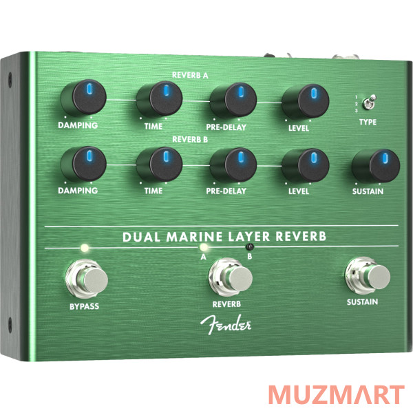 Fender DUAL MARINE LAYER REVERB Педаль ревербератор двухканальный