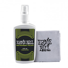 Ernie Ball 4222 Полироль для гитары, флакон спрей с салфеткой