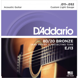D'Addario EJ13-3D Bronze 80/20 Струны для акустической гитары