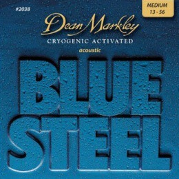 Dean Markley DM2038 Blue Steel Комплект струн для акустической гитары, латунь, 13-56