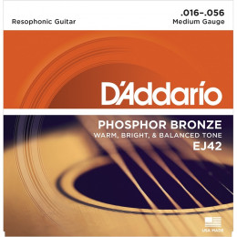 D'Addario EJ42 Струны для акустической резонаторной гитары