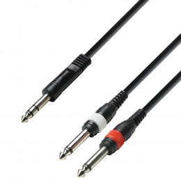 Adam Hall K3 YVPP 0600 Аудиокабель 6,3 Jack stereo-2 x 6,3 Jack mono