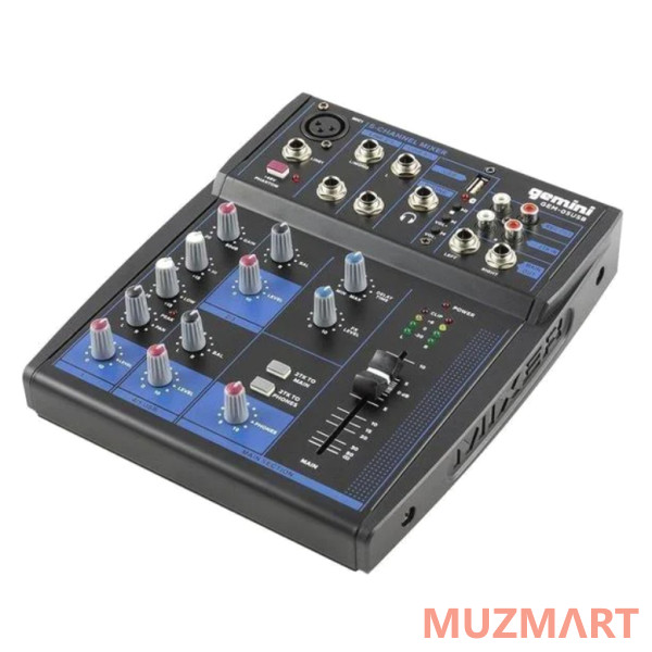 Gemini GEM-05USB 5-ти канальный микшер с Bluetooth