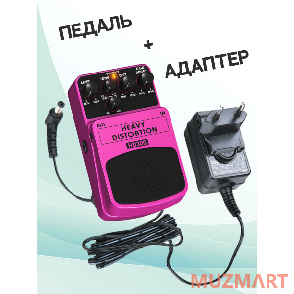 Behringer KIT HD300_ACDOO6 Педаль дисторшн с адаптером питания