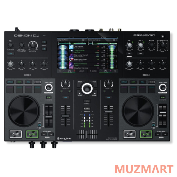 Denon Prime GO 2-канальный перезаряжаемый интеллектуальный DJ-контроллер