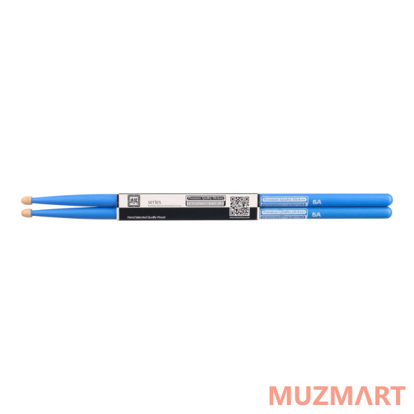 HUN 10103003 Colored Series QI 5A BLUE Барабанные палочки, орех гикори