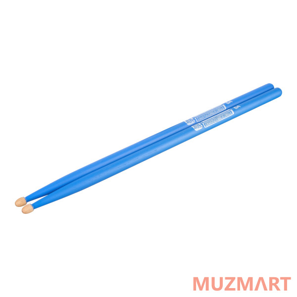 HUN 10103003 Colored Series QI 5A BLUE Барабанные палочки, орех гикори