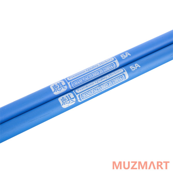 HUN 10103003 Colored Series QI 5A BLUE Барабанные палочки, орех гикори