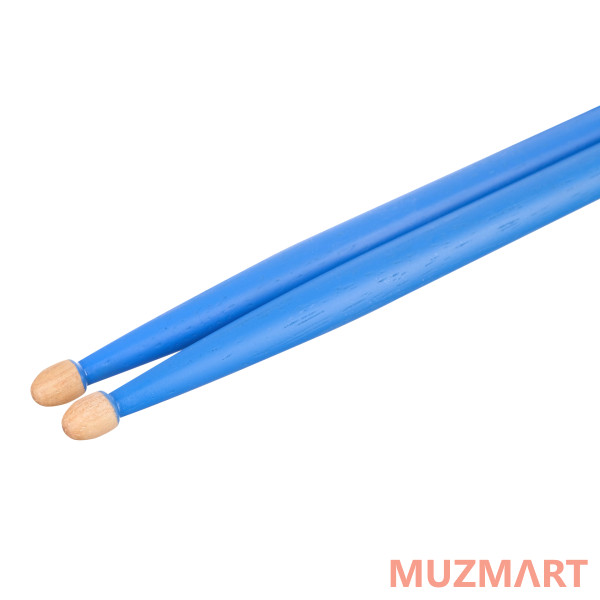 HUN 10103003 Colored Series QI 5A BLUE Барабанные палочки, орех гикори