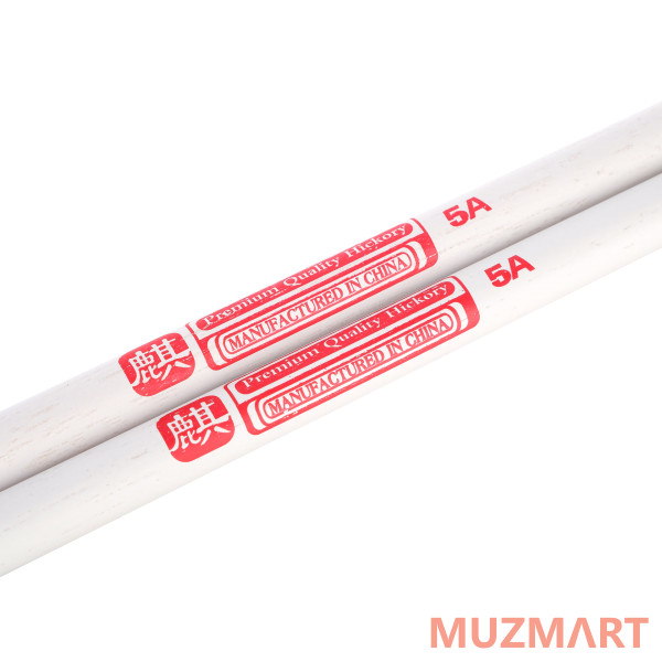 HUN 10103004 Colored Series QI 5A WHITE Барабанные палочки, орех гикори