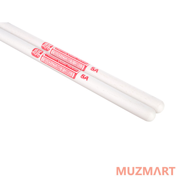 HUN 10103004 Colored Series QI 5A WHITE Барабанные палочки, орех гикори