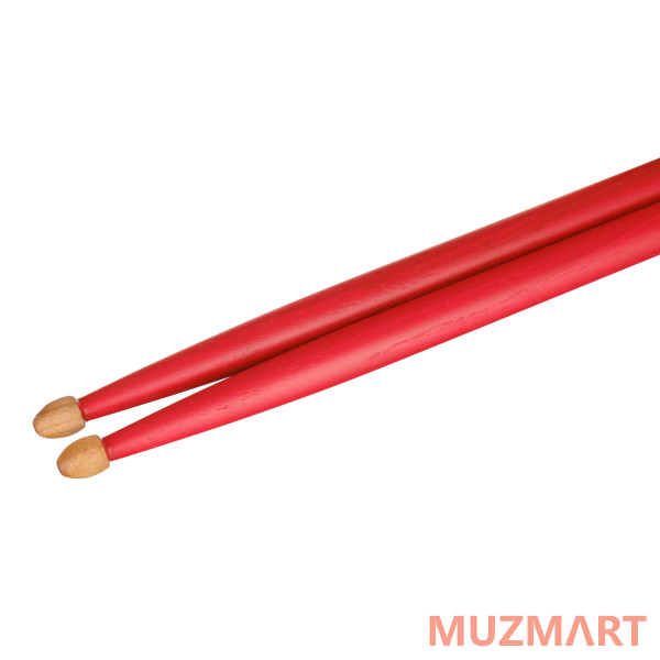 HUN 10103008 Colored Series QI 7A RED Барабанные палочки, орех гикори