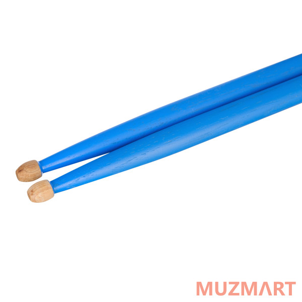 HUN 10103009 Colored Series QI 7A BLUE Барабанные палочки, орех гикори