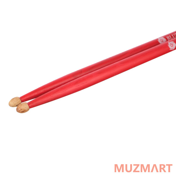HUN 10104009 Colored Series Bluefire 7A RED Барабанные палочки, орех гикори