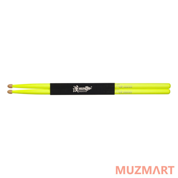 HUN 10101003009 Fluorescent Series 7A YELLOW Барабанные палочки, желтые, орех гикори