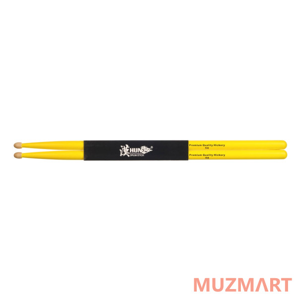 HUN 1010100201018 Colored Series 5A YELLOW Барабанные палочки, орех гикори, желтые
