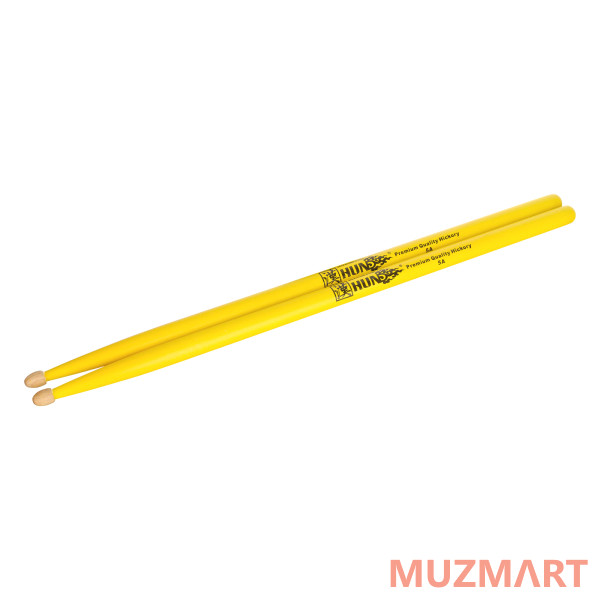 HUN 1010100201018 Colored Series 5A YELLOW Барабанные палочки, орех гикори, желтые