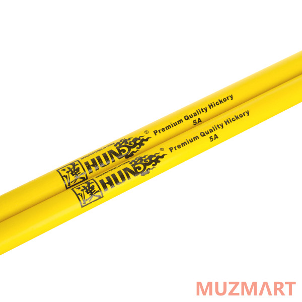 HUN 1010100201018 Colored Series 5A YELLOW Барабанные палочки, орех гикори, желтые