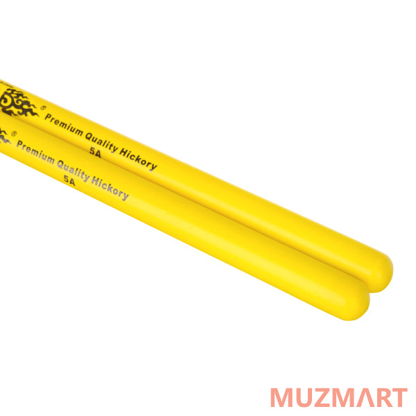 HUN 1010100201018 Colored Series 5A YELLOW Барабанные палочки, орех гикори, желтые