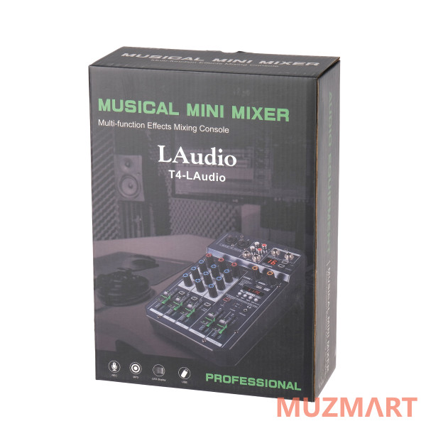 LAudio T4-LAudio Микшерный пульт, 4 канала