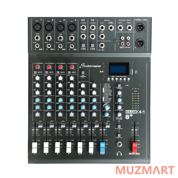 Studiomaster Club XS8+ Микшерный пульт, DSP, MP3, Bluetooth