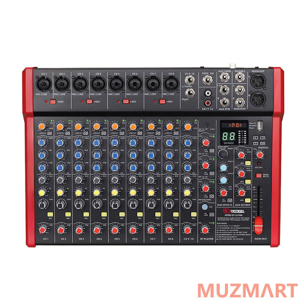 Volta INTRO 81 ULTRA Компактный микшерный пульт с многоформатным аудиоплеером и цифровым процессором эффектов