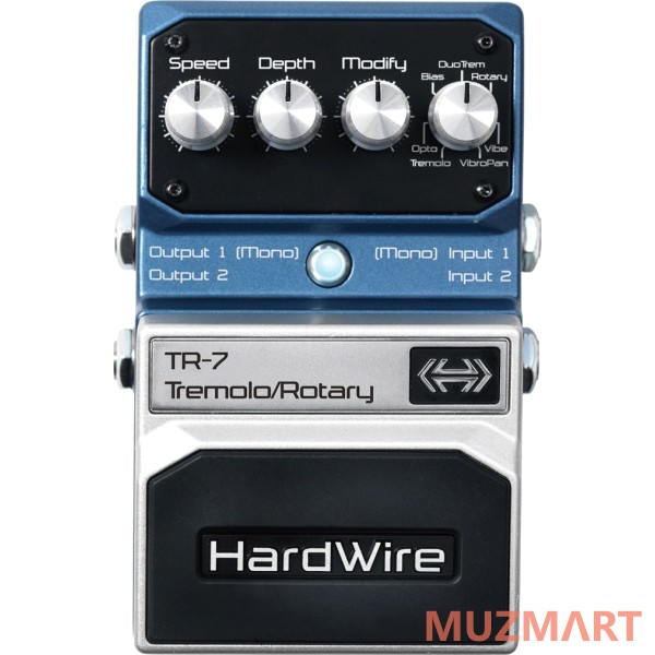 Digitech TR-7 Stereo Tremolo and Rotary Гитарная педаль тремоло, ротари и вибрато эффектов
