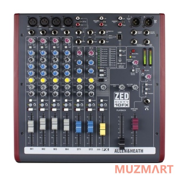 Allen & Heath ZED60-10FX Микшер компактный аналоговый