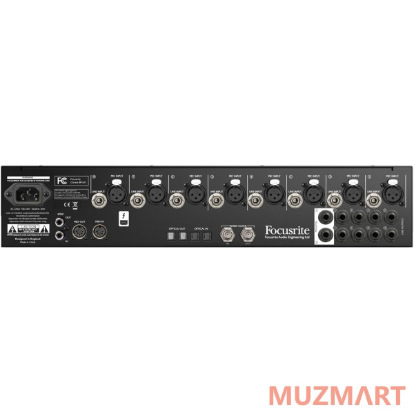 Focusrite Clarett 8PreX Thunderbolt Интерфейс Thunderbolt