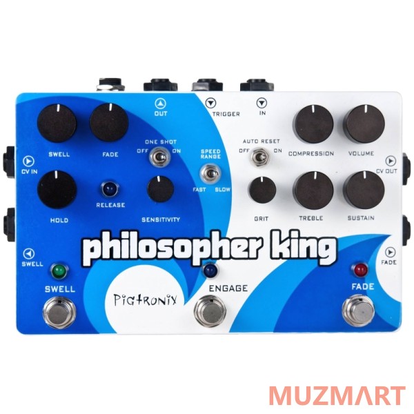 Pigtronix EGC Philosopher King Envelope Generator Compressor Педаль синтезатор/компрессор/дисторшн