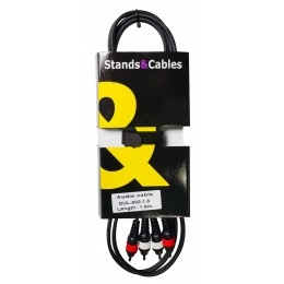 Stands&Cables DUL-002-1.8 Аудио кабель 2xRCA папа - 2xRCA папа, 1.8м