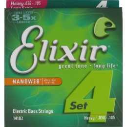 Elixir 14102 Nanoweb Heavy Струны для 4-х струнной бас гитары