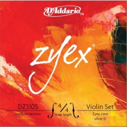 D'Addario DZ310S 4/4M Zyex Medium Струны для скрипки  (Silver D)