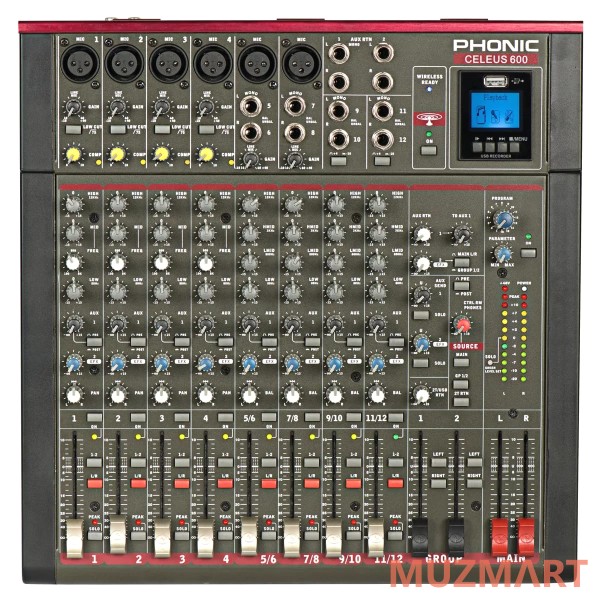 Phonic CELEUS 600 Микшерный пульт 12-ти канальный