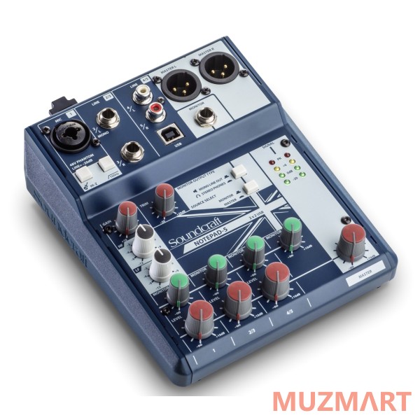 Soundcraft Notepad-5 компактный 5-канальный микшерный пульт